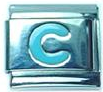 Light blue letter C - Italian charm